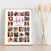 Photo Collage Print Or Canvas 40th Birthday Gift For Granddaughter 20-Photo