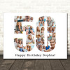Photo Collage Print Or Canvas 50th Birthday Gift For Her 17-Photo Number 50