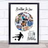 Photo Collage Print 80th Birthday Gift For Brother-In-Law 14-Photo Football