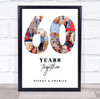 Photo Collage 60th Wedding Anniversary Gift 8-Photo 60 Years Together Print