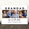 Photo Collage Gift For Grandad Father's Day 3-Photo Grandad The Best Print