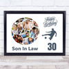 Photo Collage Print Or Canvas 30th Birthday Gift For Son 14-Photo Football