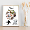 Photo Collage Print Or Canvas 30th Birthday Gift For Dad 14-Photo Football