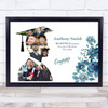 Photo Collage Graduation Gift For Student 6-Photo Male Graduate Blue Print