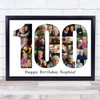 Photo Collage 100th Birthday Gift For Her Gift For Her 23-Photo 100 Print Canvas