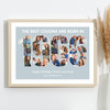 Photo Collage Birthday Gift For Cousin Male Blue 25-Photo Year 1966 Print Canvas