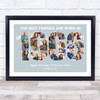 Photo Collage Birthday Gift For Male Friend Blue 25-Photo Year 1966 Print Canvas
