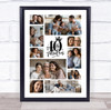 Photo Collage 40th Birthday Gift For Anyone 10-Photo 40th Birthday Print Canvas