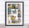 Photo Collage 90th Birthday Gift For Anyone 10-Photo 90th Birthday Print Canvas