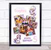 Photo Collage Kids Birthday Gift For Girls Any Age 7-Photo Unicorn Print Canvas