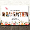 Photo Collage Floral 8-Photo Gift For Daughter-In-Law Any Occasion Print Canvas