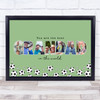 Photo Collage Green Football 7-Photo Any Occasion Gift For Grandad Print Canvas