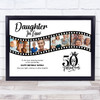 Photo Collage 50th Birthday Gift For Daughter-In-Law 4-Photo Film Print Canvas