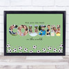 Photo Collage Green Football 6-Photo Any Occasion Gift For Cousin Print Canvas