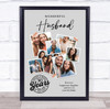 Photo Collage 30th Birthday Custom Gift For Husband 7-Photo Grey Print Or Canvas