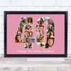 Photo Collage 40th Birthday Custom Gift For Her 19-Photo 40 Pink Print Or Canvas