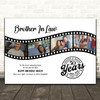 Photo Collage 50th Birthday Gift For Brother-In-Law 4-Photo Film Print Or Canvas