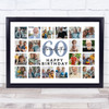 Photo Collage 60th Birthday Custom Gift For Grandfather 20-Photo Print Or Canvas