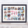 Photo Collage 70th Birthday Gift For Daughter 20-Photo Landscape Print Or Canvas