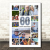 Photo Collage 80th Birthday Custom Gift For Grandfather 10-Photo Print Or Canvas
