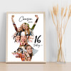Photo Collage 16th Birthday Custom Gift For Cousin 9-Photo Women Print Or Canvas