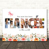 Photo Collage Floral 7-Photo Custom Gift For Fiancé Any Occasion Print Or Canvas