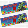Personalised Party Banner For Kids Birthday Boys Marvel Superhero Hulk Any Age
