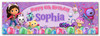 Personalised Party Banner For Kids Birthday Girls Gabby's Dollhouse Balloons