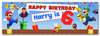 Personalised Party Banner For Kids Birthday Mario Bross With Photo Any Age