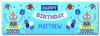 Personalised Party Banner For Birthday Boys Robot Blue Kids