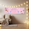 Personalised Party Banner For Birthday Female Hairdressing Beauty Purple