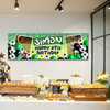 Personalised Party Banner For Kids Birthday Boys Football With Photo Any Age