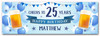 Personalised Party Banner For 25th Birthday Male Beer Blue Balloons