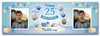 Personalised Party Banner For 25th Birthday With Photo Male Blue Balloon Gift