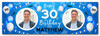Personalised Party Banner For 30th Birthday With Photo Male Blue Balloons
