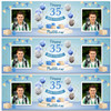 Personalised Party Banner For 35th Birthday With Photo Male Blue Balloon Gift