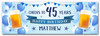 Personalised Party Banner For 45th Birthday Male Beer Blue Balloons