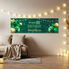 Personalised Party Banner For 80th Birthday Male Green Gold Balloons