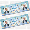 Personalised Party Banner For 95th Birthday With Photo Male Blue Balloon Gift