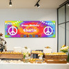 Personalised Party Banner For Birthday 1960's Theme Peace