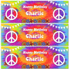 Personalised Party Banner For Birthday 1960's Theme Peace
