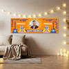 Personalised Party Banner For Birthday 1960's Theme Psychedelic Orange