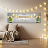 Personalised Party Banner For Birthday Champagne Gold Balloons