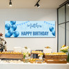 Personalised Party Banner For Birthday Male Blue Balloon Star