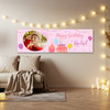 Personalised Party Banner For Birthday With Photo Female Pink Cake Balloons Personalised Party Banner For Birthday With Photo Female Pink Cake Balloons