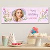 Personalised Party Banner For Birthday With Photo Female Spa Pamper Pink