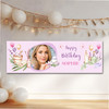 Personalised Party Banner For Birthday With Photo Female Spa Pamper Pink