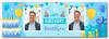 Personalised Party Banner For Birthday With Photo Male Blue Cake Gift