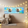 Personalised Party Banner For 20th Birthday With Photo Male Blue Cake Gift
