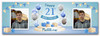 Personalised Party Banner For 21st Birthday With Photo Male Blue Balloon Gift